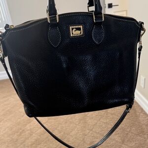 Dooney & Bourke Black Pebbled Leather Satchel